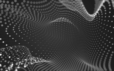 Noktaları ve çizgileri birleştiren soyut çokgen uzay düşük polyester arka plan. Bağlantı yapısı. 3d oluşturma