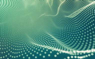 Noktaları ve çizgileri birleştiren soyut çokgen uzay düşük polyester arka plan. Bağlantı yapısı. 3d oluşturma