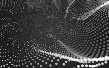 Noktaları ve çizgileri birleştiren soyut çokgen uzay düşük polyester arka plan. Bağlantı yapısı. 3d oluşturma