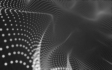 Noktaları ve çizgileri birleştiren soyut çokgen uzay düşük polyester arka plan. Bağlantı yapısı. 3d oluşturma