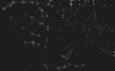 Noktaları ve çizgileri birleştiren soyut çokgen uzay düşük polyester arka plan. Bağlantı yapısı. 3d oluşturma