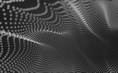 Noktaları ve çizgileri birleştiren soyut çokgen uzay düşük polyester arka plan. Bağlantı yapısı. 3d oluşturma