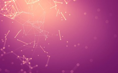 Noktaları ve çizgileri birleştiren soyut çokgen uzay düşük polyester arka plan. Bağlantı yapısı. 3d oluşturma