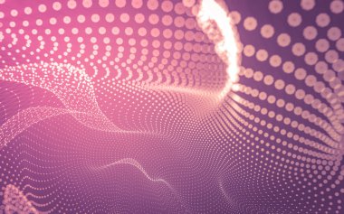 Noktaları ve çizgileri birleştiren soyut çokgen uzay düşük polyester arka plan. Bağlantı yapısı. 3d oluşturma