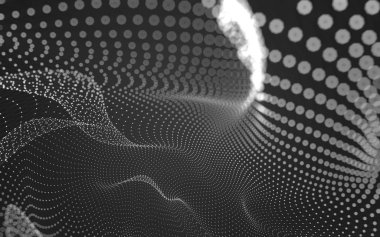 Noktaları ve çizgileri birleştiren soyut çokgen uzay düşük polyester arka plan. Bağlantı yapısı. 3d oluşturma