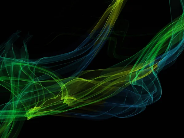 Parlayan soyut dalgalar ve soyut arkaplan ile koyu soyut arkaplan