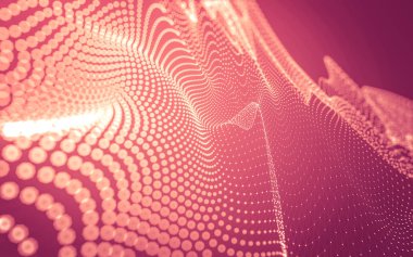 Noktaları ve çizgileri birleştiren soyut çokgen uzay düşük polyester arka plan. Bağlantı yapısı. 3d oluşturma