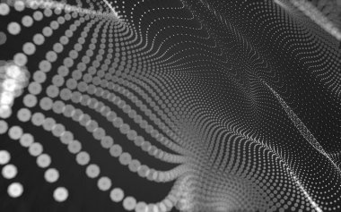 Noktaları ve çizgileri birleştiren soyut çokgen uzay düşük polyester arka plan. Bağlantı yapısı. 3d oluşturma