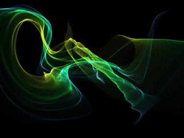 Parlayan soyut dalgalar ve soyut arkaplan ile koyu soyut arkaplan