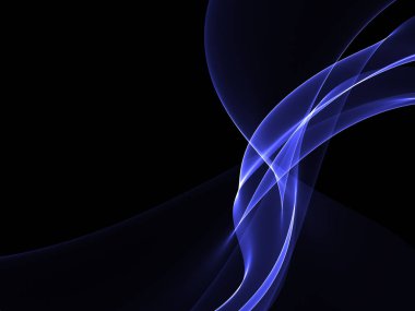 Parlayan soyut dalgalar ve soyut arkaplan ile koyu soyut arkaplan