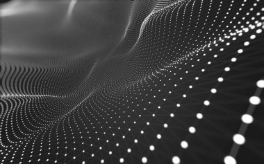 Noktaları ve çizgileri birleştiren soyut çokgen uzay düşük polyester arka plan. Bağlantı yapısı. 3d oluşturma