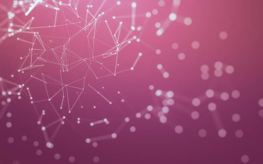 Noktaları ve çizgileri birleştiren soyut çokgen uzay düşük polyester arka plan. Bağlantı yapısı. 3d oluşturma