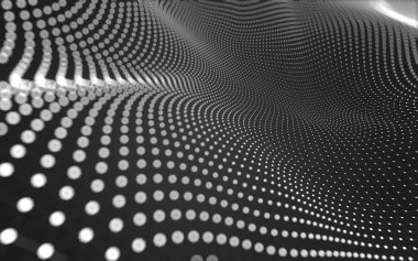 Noktaları ve çizgileri birleştiren soyut çokgen uzay düşük polyester arka plan. Bağlantı yapısı. 3d oluşturma