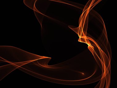 Parlayan soyut dalgalar ve soyut arkaplan ile koyu soyut arkaplan