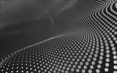 Noktaları ve çizgileri birleştiren soyut çokgen uzay düşük polyester arka plan. Bağlantı yapısı. 3d oluşturma