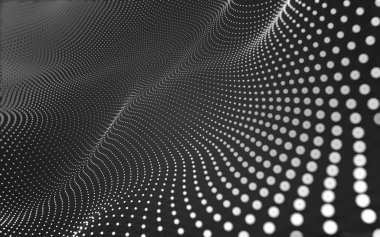 Noktaları ve çizgileri birleştiren soyut çokgen uzay düşük polyester arka plan. Bağlantı yapısı. 3d oluşturma