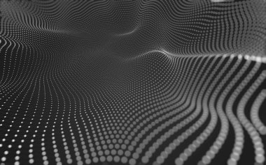 Noktaları ve çizgileri birleştiren soyut çokgen uzay düşük polyester arka plan. Bağlantı yapısı. 3d oluşturma