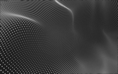 Noktaları ve çizgileri birleştiren soyut çokgen uzay düşük polyester arka plan. Bağlantı yapısı. 3d oluşturma