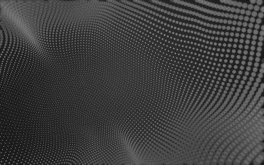 Noktaları ve çizgileri birleştiren soyut çokgen uzay düşük polyester arka plan. Bağlantı yapısı. 3d oluşturma
