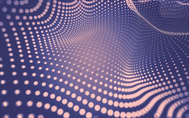 Noktaları ve çizgileri birleştiren soyut çokgen uzay düşük polyester arka plan. Bağlantı yapısı. 3d oluşturma