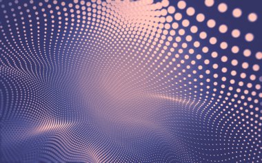 Noktaları ve çizgileri birleştiren soyut çokgen uzay düşük polyester arka plan. Bağlantı yapısı. 3d oluşturma