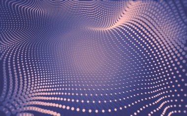 Noktaları ve çizgileri birleştiren soyut çokgen uzay düşük polyester arka plan. Bağlantı yapısı. 3d oluşturma