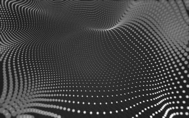 Noktaları ve çizgileri birleştiren soyut çokgen uzay düşük polyester arka plan. Bağlantı yapısı. 3d oluşturma