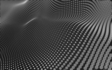 Noktaları ve çizgileri birleştiren soyut çokgen uzay düşük polyester arka plan. Bağlantı yapısı. 3d oluşturma