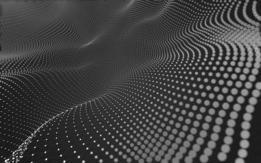 Noktaları ve çizgileri birleştiren soyut çokgen uzay düşük polyester arka plan. Bağlantı yapısı. 3d oluşturma