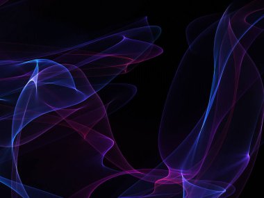 Parlayan soyut dalgalar ve soyut arkaplan ile koyu soyut arkaplan