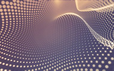 Noktaları ve çizgileri birleştiren soyut çokgen uzay düşük polyester arka plan. Bağlantı yapısı. 3d oluşturma