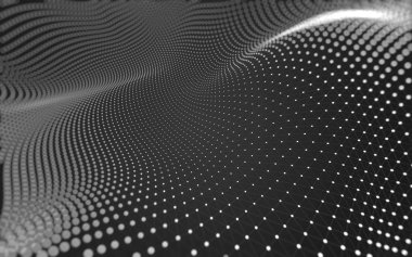 Noktaları ve çizgileri birleştiren soyut çokgen uzay düşük polyester arka plan. Bağlantı yapısı. 3d oluşturma