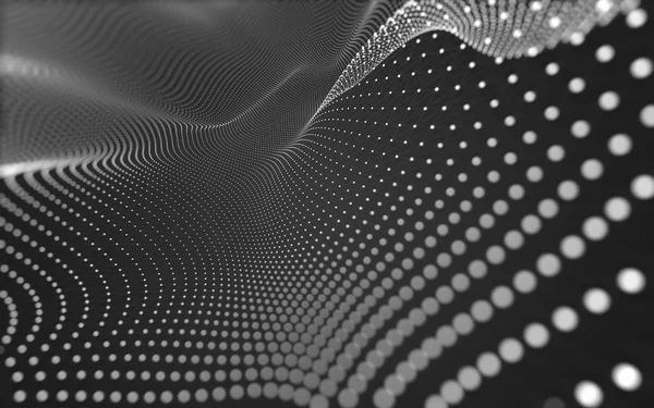 Noktaları ve çizgileri birleştiren soyut çokgen uzay düşük polyester arka plan. Bağlantı yapısı. 3d oluşturma