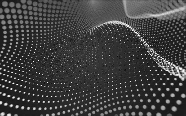 Noktaları ve çizgileri birleştiren soyut çokgen uzay düşük polyester arka plan. Bağlantı yapısı. 3d oluşturma