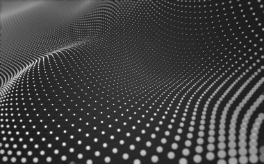 Noktaları ve çizgileri birleştiren soyut çokgen uzay düşük polyester arka plan. Bağlantı yapısı. 3d oluşturma