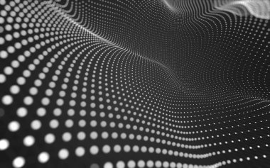 Noktaları ve çizgileri birleştiren soyut çokgen uzay düşük polyester arka plan. Bağlantı yapısı. 3d oluşturma