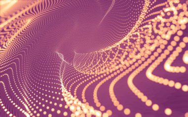 Noktaları ve çizgileri birleştiren soyut çokgen uzay düşük polyester arka plan. Bağlantı yapısı. 3d oluşturma