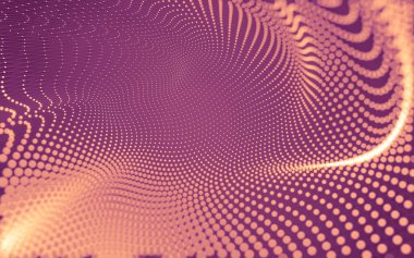 Noktaları ve çizgileri birleştiren soyut çokgen uzay düşük polyester arka plan. Bağlantı yapısı. 3d oluşturma