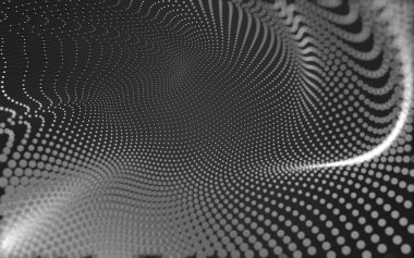 Noktaları ve çizgileri birleştiren soyut çokgen uzay düşük polyester arka plan. Bağlantı yapısı. 3d oluşturma