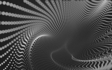 Noktaları ve çizgileri birleştiren soyut çokgen uzay düşük polyester arka plan. Bağlantı yapısı. 3d oluşturma