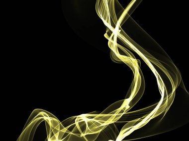 Parlayan soyut dalgalar ve soyut arkaplan ile koyu soyut arkaplan