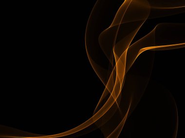 Parlayan soyut dalgalar ve soyut arkaplan ile koyu soyut arkaplan