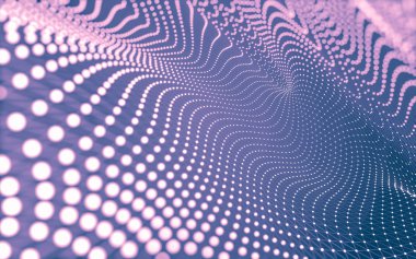 Noktaları ve çizgileri birleştiren soyut çokgen uzay düşük polyester arka plan. Bağlantı yapısı. 3d oluşturma
