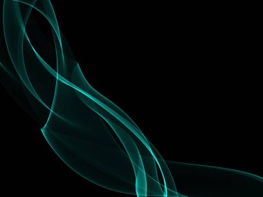 Parlayan soyut dalgalar ve soyut arkaplan ile koyu soyut arkaplan