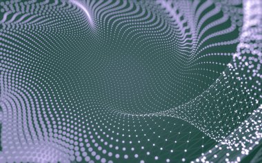 Noktaları ve çizgileri birleştiren soyut çokgen uzay düşük polyester arka plan. Bağlantı yapısı. 3d oluşturma