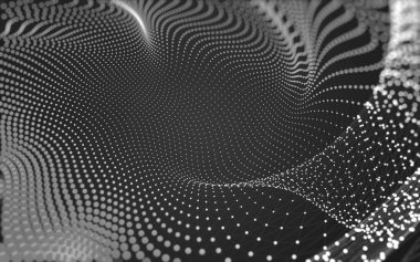 Noktaları ve çizgileri birleştiren soyut çokgen uzay düşük polyester arka plan. Bağlantı yapısı. 3d oluşturma