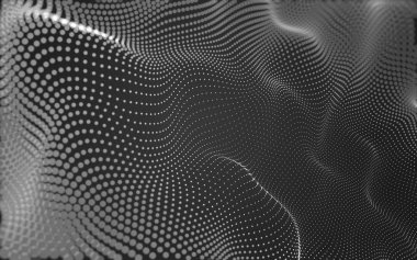 Noktaları ve çizgileri birleştiren soyut çokgen uzay düşük polyester arka plan. Bağlantı yapısı. 3d oluşturma