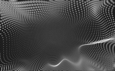 Noktaları ve çizgileri birleştiren soyut çokgen uzay düşük polyester arka plan. Bağlantı yapısı. 3d oluşturma
