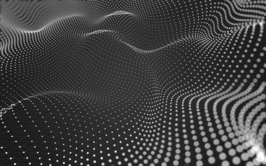Noktaları ve çizgileri birleştiren soyut çokgen uzay düşük polyester arka plan. Bağlantı yapısı. 3d oluşturma