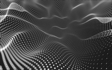 Noktaları ve çizgileri birleştiren soyut çokgen uzay düşük polyester arka plan. Bağlantı yapısı. 3d oluşturma